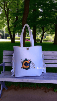 Image 3 of Yeirdesign flowers print totebag 