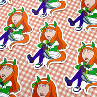 Image 3 of Injured Suzuka Meme 3" Sticker