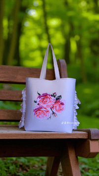 Image 1 of Yeirdesign flower totebag 
