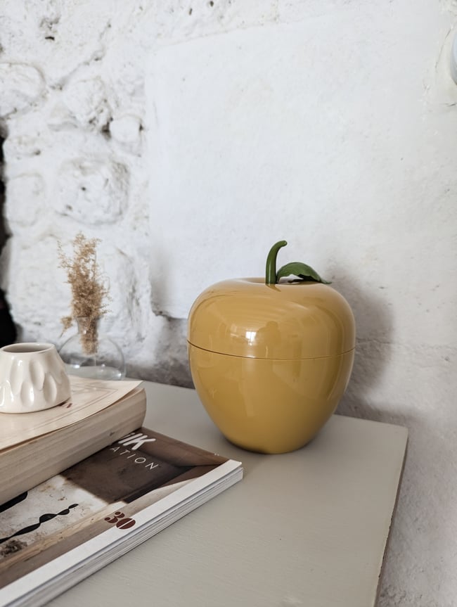 Pomme à glaçons jaune moutarde 