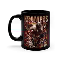 Image 3 of Krampus Christmas Mug | Black 11oz Gothic Horror Holiday Coffee Cup, Halloween Decor, Spooky Kitchen