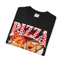 Image 3 of Pizza Lover Retro T-Shirt, Chicago New York Detroit Style Pizzeria Tee, Unisex Garment-Dyed Shirt