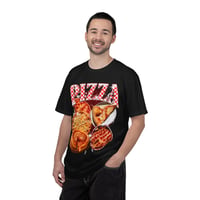 Image 4 of Pizza Lover Retro T-Shirt, Chicago New York Detroit Style Pizzeria Tee, Unisex Garment-Dyed Shirt