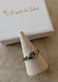 Image 2 of Diamond Circle Detail Ring Stainless Steel 