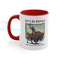 Image 1 of Buffalo Cowboy Accent Mug, Western Buffalo Bills Fan Coffee Cup, Niagara Falls Gift, Rodeo 