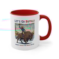 Image 2 of Buffalo Cowboy Accent Mug, Western Buffalo Bills Fan Coffee Cup, Niagara Falls Gift, Rodeo 