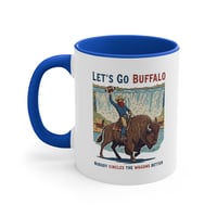 Image 4 of Buffalo Cowboy Accent Mug, Western Buffalo Bills Fan Coffee Cup, Niagara Falls Gift, Rodeo 