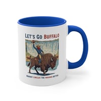 Image 5 of Buffalo Cowboy Accent Mug, Western Buffalo Bills Fan Coffee Cup, Niagara Falls Gift, Rodeo 