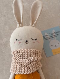 Image 3 of Pepita Bunny Doll-Orange Overalls