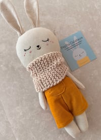 Image 4 of Pepita Bunny Doll-Orange Overalls