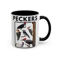 Image 1 of Funny Woodpecker Coffee Mug, Bird Lover Gift, Novelty Tea Cup, Animal Print Kitchen Decor, -5cffd672