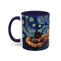 Image 6 of Sleeping Orange Cat Starry Night Mug | Accent Coffee Mug
