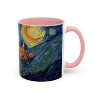 Image 8 of Sleeping Orange Cat Starry Night Mug | Accent Coffee Mug