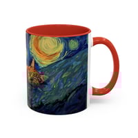 Image 11 of Sleeping Orange Cat Starry Night Mug | Accent Coffee Mug