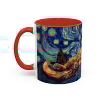 Image 12 of Sleeping Orange Cat Starry Night Mug | Accent Coffee Mug