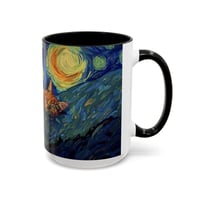 Image 14 of Sleeping Orange Cat Starry Night Mug | Accent Coffee Mug