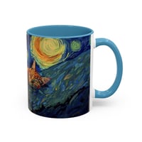 Image 17 of Sleeping Orange Cat Starry Night Mug | Accent Coffee Mug