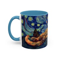 Image 18 of Sleeping Orange Cat Starry Night Mug | Accent Coffee Mug