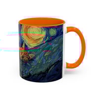 Image 20 of Sleeping Orange Cat Starry Night Mug | Accent Coffee Mug