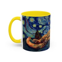 Image 24 of Sleeping Orange Cat Starry Night Mug | Accent Coffee Mug