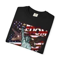 Image 3 of Freedom American Patriotic T-shirt, USA Flag Independence Day Tee, Liberty Unisex Garment-D-da82d20a