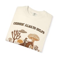 Image 6 of Cussin' Always Helps Cowboy Graphic Tee | Western UFO Desert Art-c477ae8f
