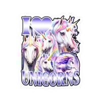 Image 1 of I Love Unicorns Sticker | Kiss-Cut Vinyl Decal-e56ce596