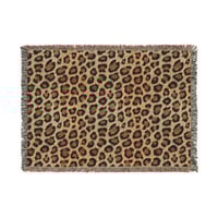 Image 1 of Leopard Print Woven Blanket - Cozy Animal Print Home Decor, Large Throw Blanket, Safari The-6f3c89cb