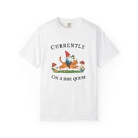 Image 1 of Side Quest Unisex T-shirt, Funny Cat Gamer Tee, Gnome Apparel, cat lovers, garden Gnome-c0af5b0a