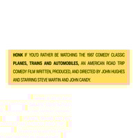 Image 1 of Planes Trains and Automobiles Bumper Stickers, Movie Lover Honk If You'd Rather Be Watching-ea403f06
