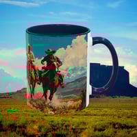 Image 5 of Southwestern Cowboy Coffee Mug, Western Old West Ceramic Cup, Rancher Southwest 