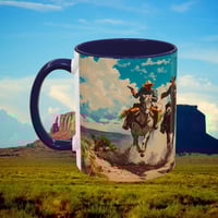 Image 6 of Southwestern Cowboy Coffee Mug, Western Old West Ceramic Cup, Rancher Southwest 