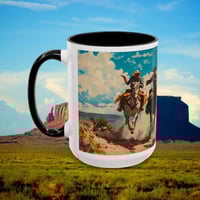 Image 15 of Southwestern Cowboy Coffee Mug, Western Old West Ceramic Cup, Rancher Southwest 