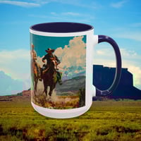 Image 17 of Southwestern Cowboy Coffee Mug, Western Old West Ceramic Cup, Rancher Southwest 