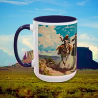 Image 18 of Southwestern Cowboy Coffee Mug, Western Old West Ceramic Cup, Rancher Southwest 