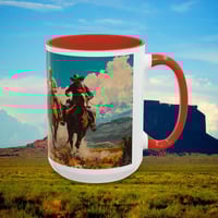 Image 23 of Southwestern Cowboy Coffee Mug, Western Old West Ceramic Cup, Rancher Southwest 