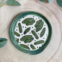 Image 1 of Handmade Ceramic Gherkins/Pickles Spoon Rest