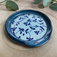 Image 2 of Handmade Ceramic Blue Vine Spoon Rest