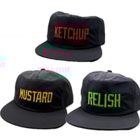 Image 1 of Ketchup/Mustard/Relish Condiment Nylon Hats