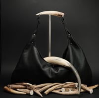 Image 2 of ANTLER TIP LEATHER BAG