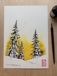 Image 1 of Ink original, tree grouping 1