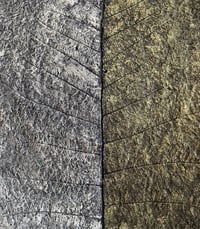 Image 3 of Handmade Textured Wall Plate | Silver and Gold Sculptural Art | Papier Mache Wall Decor