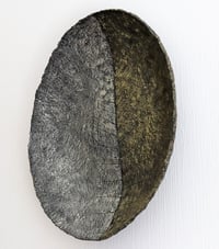 Image 6 of Handmade Textured Wall Plate | Silver and Gold Sculptural Art | Papier Mache Wall Decor