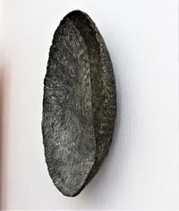 Image 4 of Handmade Textured Wall Plate | Silver and Gold Sculptural Art | Papier Mache Wall Decor