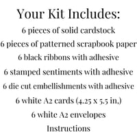 Image 9 of Valentine Card Making Kit for Adults to DIY 6 Handmade Houndstooth Notecards