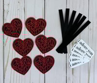 Image 5 of Valentine Card Making Kit for Adults to DIY 6 Handmade Houndstooth Notecards