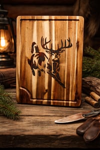 Rustic Deer Hunter Cutting Board
