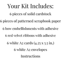 Image 9 of Love Valentine Card Making Kit for Adults to DIY 6 Handmade Cards