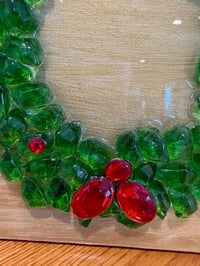 Image 2 of FIREPLACE GLASS HOLIDAY WREATH