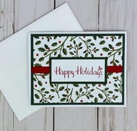 Image 2 of Happy Holidays Card Making Kit for Adults to DIY 6 Classic Christmas Greeting Cards